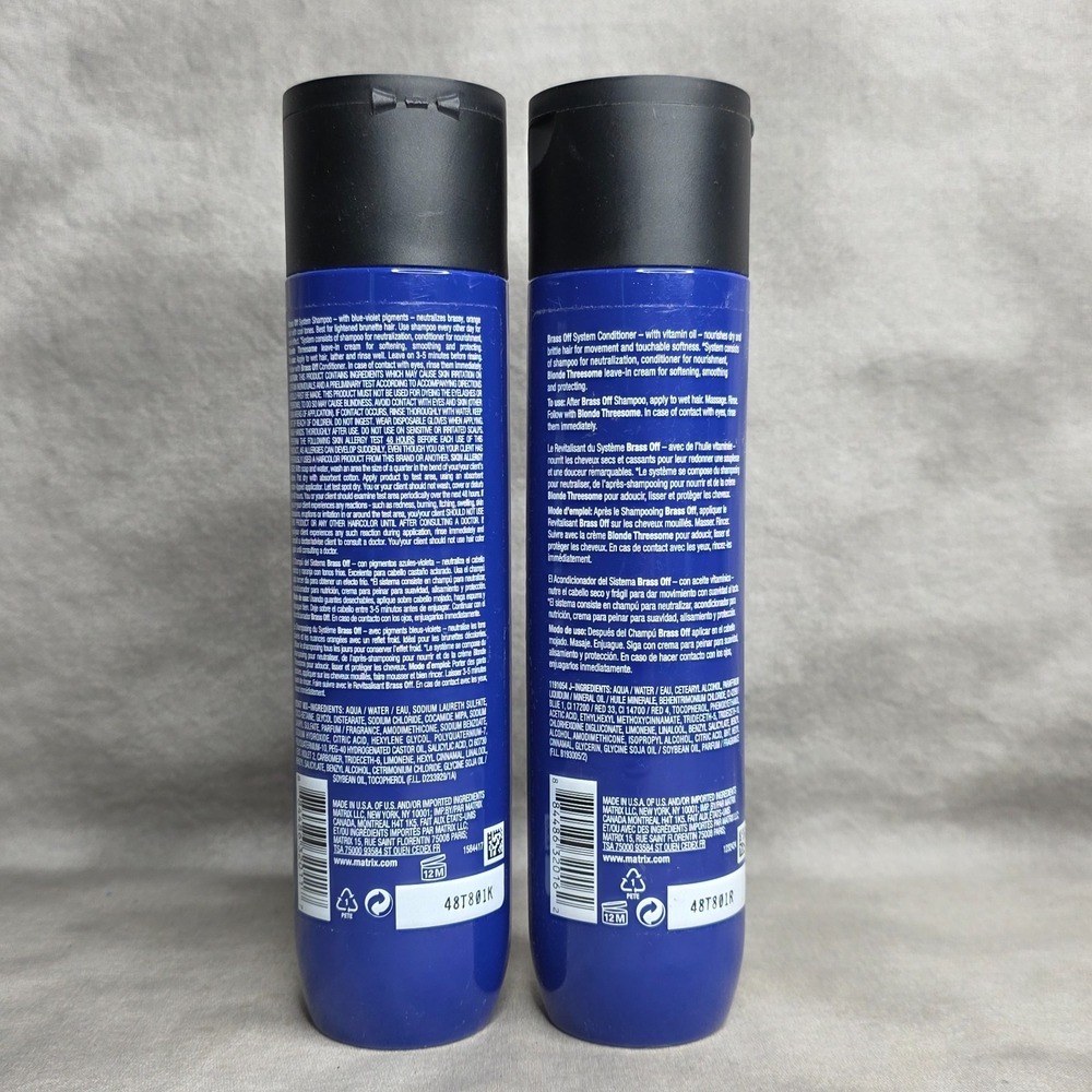 Matrix Total Results Brass Off Color Obsessed Shampoo & Conditioner Duo 10.1 oz - Picture 2 of 2